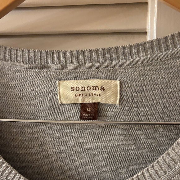 Sonoma Gray Cardigan with Purple and Navy Argyle - Picture 2 of 4